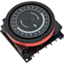 Diehl - 24 Hr Spa Timer, SPDT 120V, 5-Term Red Panel Mount