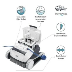 Dolphin - E10 Above Ground Robotic Pool Cleaner 12 Dolphin - E10 Above Ground Robotic Pool Cleaner -Aqua Bliss Supply E10 Above Ground Robotic Pool Cleaner 4